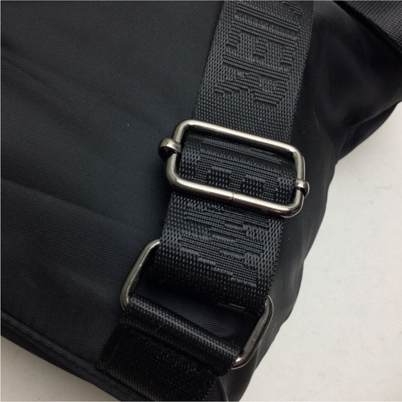 Botkier Trigger Multi-Function Nylon Faux Leather Flap Top Black Mini Backpack - Picture 10 of 13